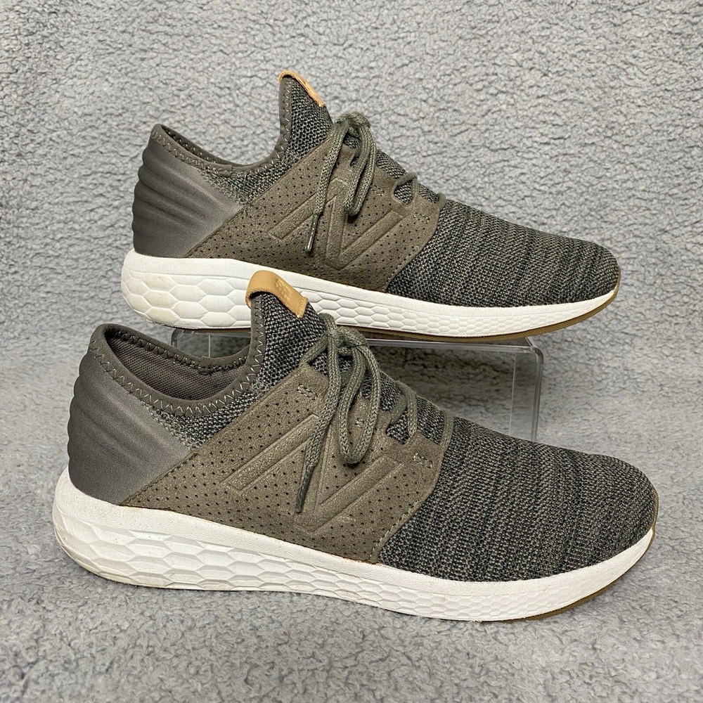 New Balance Cruz V2 Knit Athletic Shoes Olive 11 Retro Running Shoe Leather NB